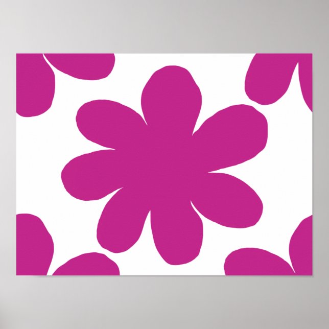 Póster Flor rosa (Frente)