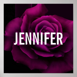 Póster Flor rosa gótica morada-roja