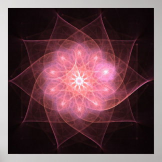 Póster Flor rosa - Poster