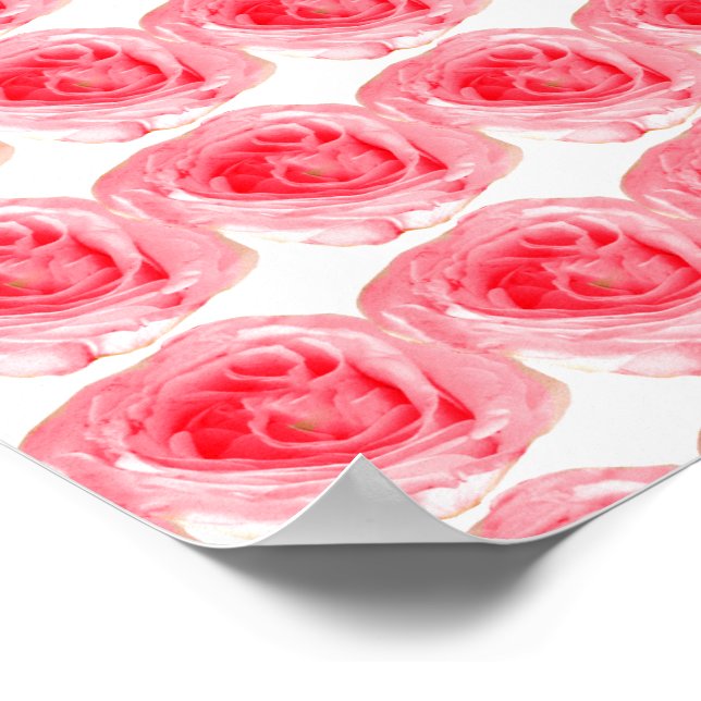 Póster Flor rosa rosa (Esquina)