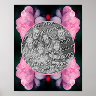 Póster Flor rosa rosa celestial crea tu propia foto