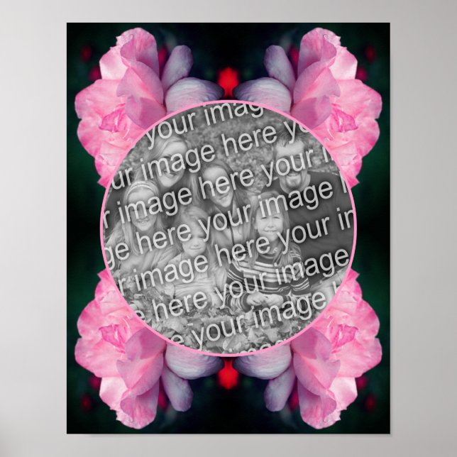Póster Flor rosa rosa celestial crea tu propia foto (Frente)