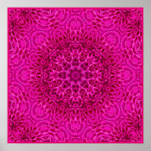 Flor rosa Vintage Fractal Kaleidoscope