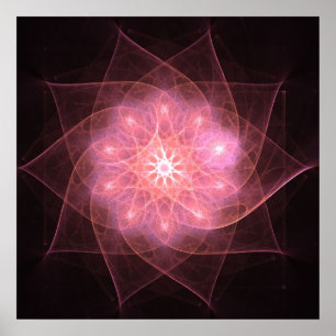 Póster Flor rosada - poster