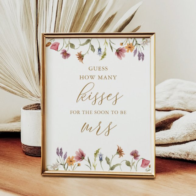 Póster Flor silvestre adivina cuántos besos Rótulo de jue (Subido por el creador)
