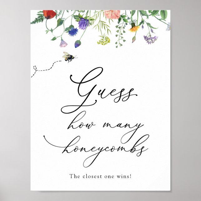 Póster Flor silvestre adivina cuántos Honeycombs duermen  (Frente)