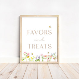 Póster Flor silvestre Bumblebee Floral favorece y trata e