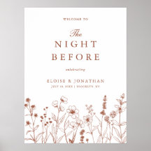 Flor silvestre de Terracotta Bienvenidos a la noch