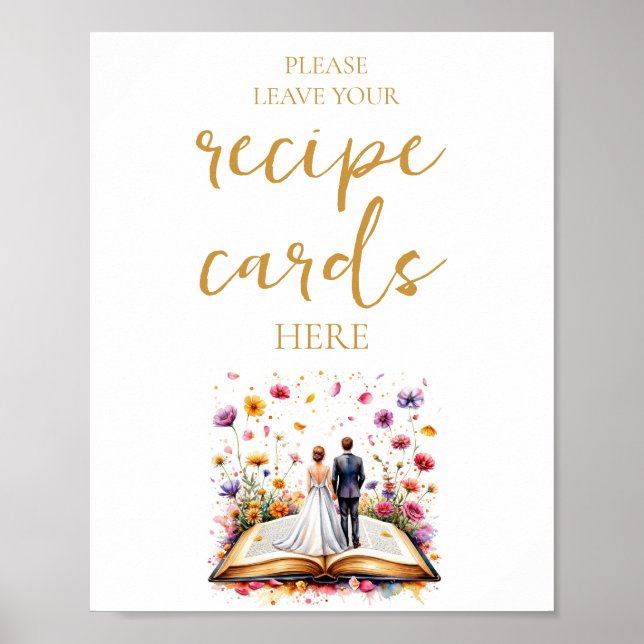 Póster Flor silvestre Deje Su Tarjeta De Receta Aquí Rótu (Frente)