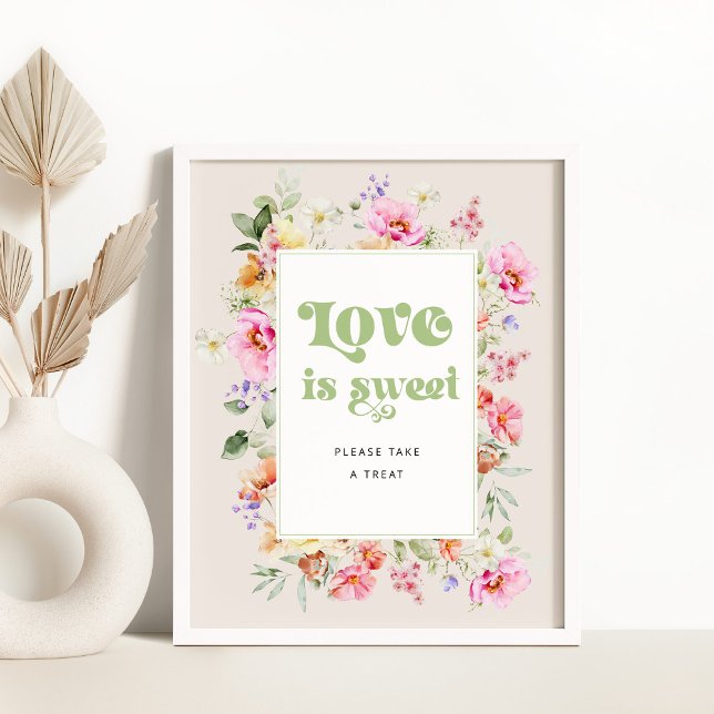 Póster Flor silvestre ducha de novia El amor es dulce (Subido por el creador)