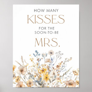 Póster Flor silvestre ducha de novias cuántos besos