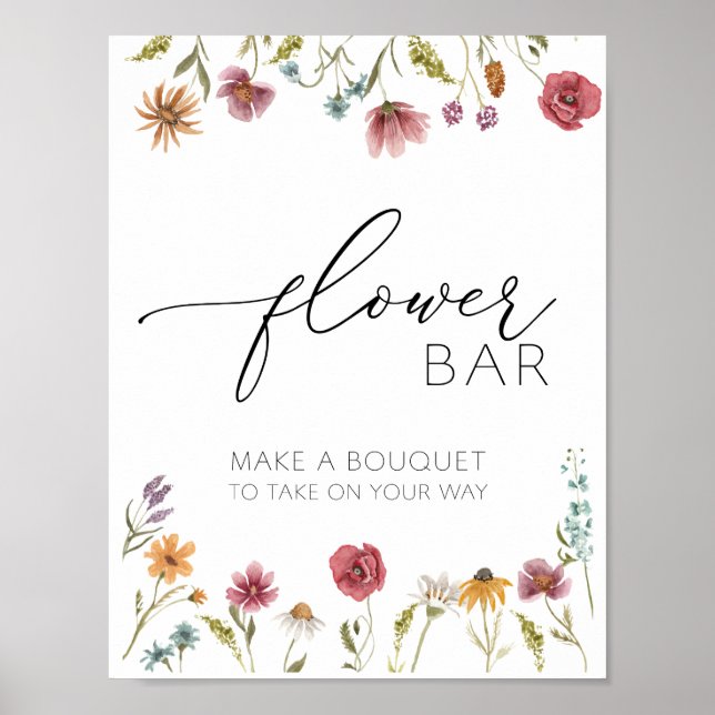 Póster Flor silvestre en Bloom Flower Bouquet Bar (Frente)