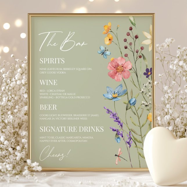 Póster Flor silvestre Flor Floral Boda Rótulo bar (Subido por el creador)