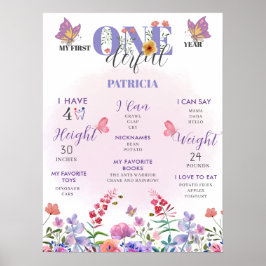 Póster Flor silvestre primer año primer primer año de nat