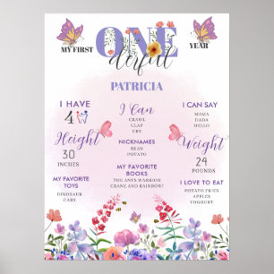 Póster Flor silvestre primer año primer primer año de nat