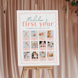 Póster Flor silvestre Un Collage de fotos de cumpleaños