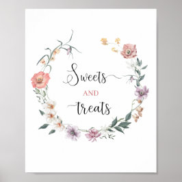 Póster Flor silvestre va en camino a la Baby Shower de pr