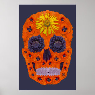 Póster Flor Skull 1
