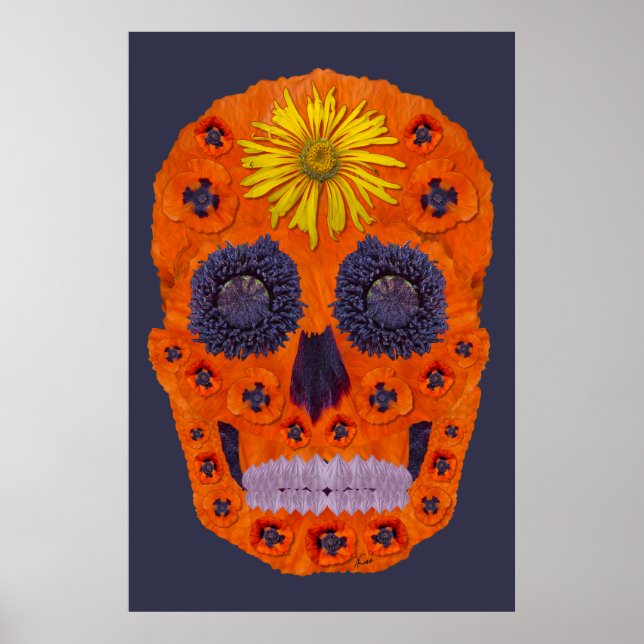 Póster Flor Skull 1 (Frente)