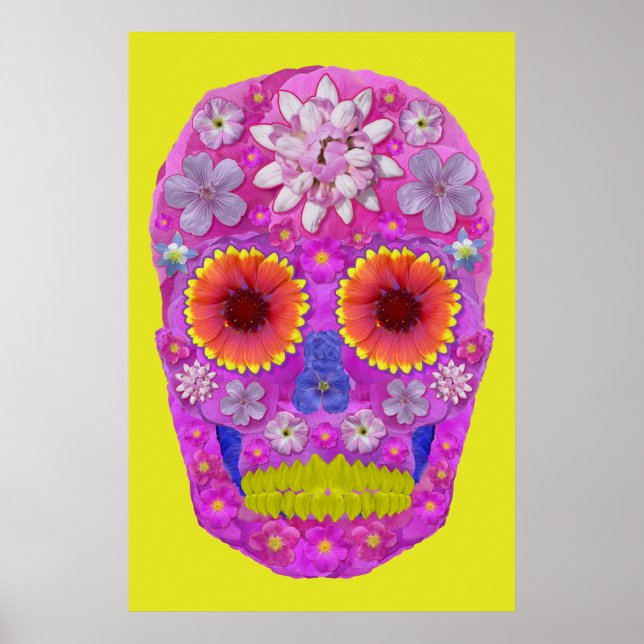 Póster Flor Skull 2 (Frente)