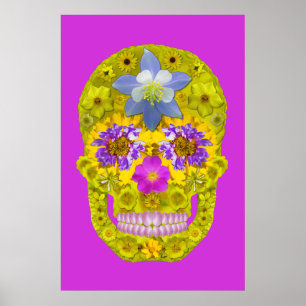 Póster Flor Skull 3