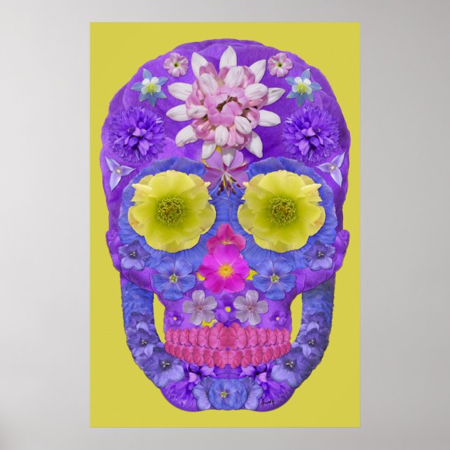 Póster Flor Skull 5 (Frente)