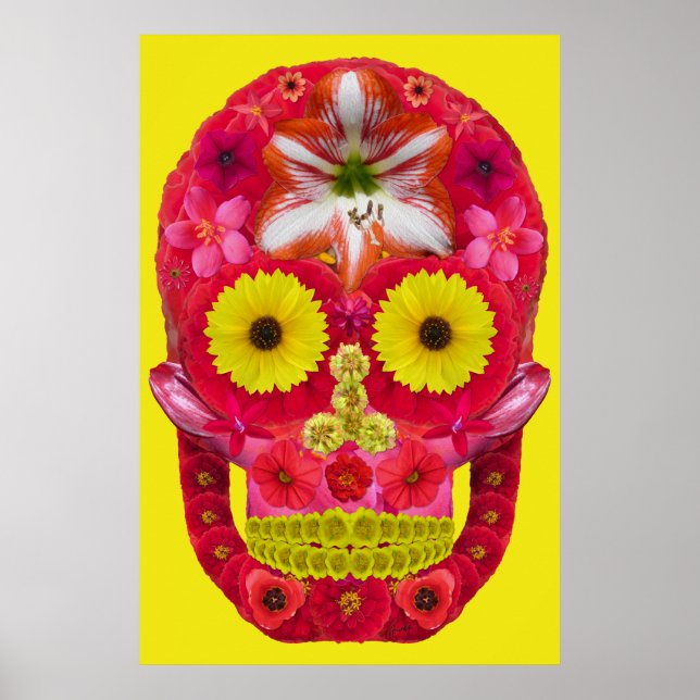 Póster Flor Skull 6 (Frente)