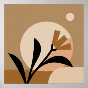 Póster Flor Sol Boho