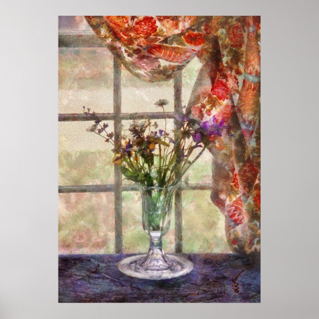 Póster Flor - Un jarrón de flores (Frente)