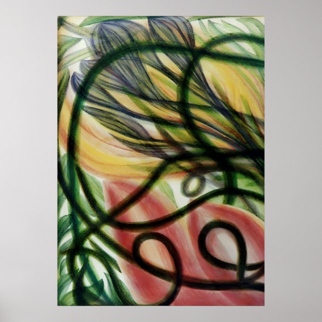 Póster Flor y fruta de Georgiana Houghton (Frente)