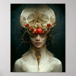 Póster Flor y Hueso 3 Surreal Gothasy Fantasy Art