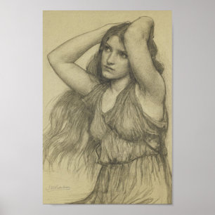 Póster Flora con pelo largo