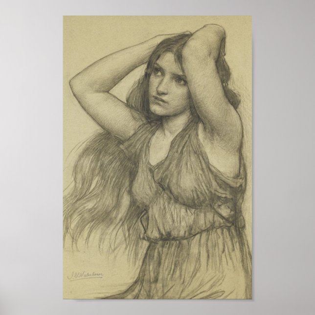 Póster Flora con pelo largo (Frente)