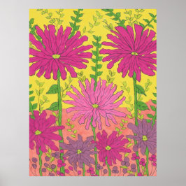 Póster Flora de primavera-sol