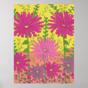 Póster Flora de primavera-sol