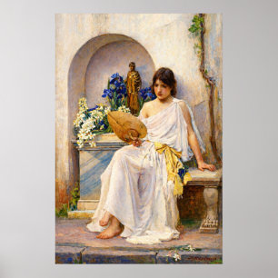Póster Flora por John William Waterhouse