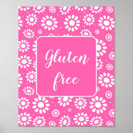Póster Flora rosa sin gluten