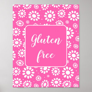 Póster Flora rosa sin gluten