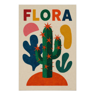 Póster FLORA – Une explosion botanique en couleurs
