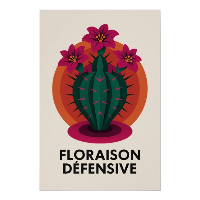 Póster Floraison Défensive – La douceur piquante (Anverso)