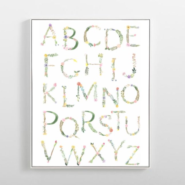 Póster Floral ABC Alphabet Nursery Art (Subido por el creador)