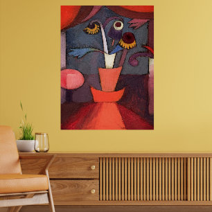 Póster floral abstracto vintage de Paul Klee