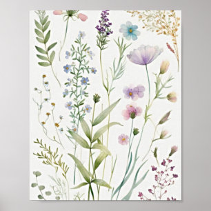 Póster Floral acuarela