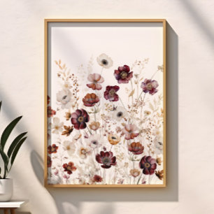 Póster Floral Acuarela Moderna