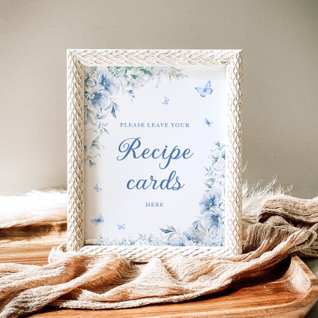 Póster Floral azul y blanca dejan su receta aquí (Subido por el creador)
