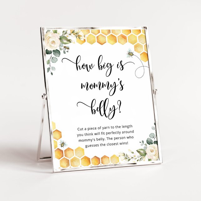 Póster Floral bee how big is mommy's belly game poster (Subido por el creador)