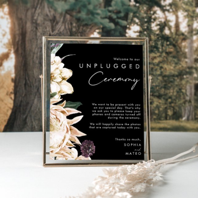 Póster Floral blanca | Poster de Ceremonia Negra Desconec (Subido por el creador)