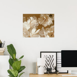 Póster Floral Blanca Suave