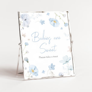 Póster Floral Blue Spring Baby en Bebés Bebés es Dulce