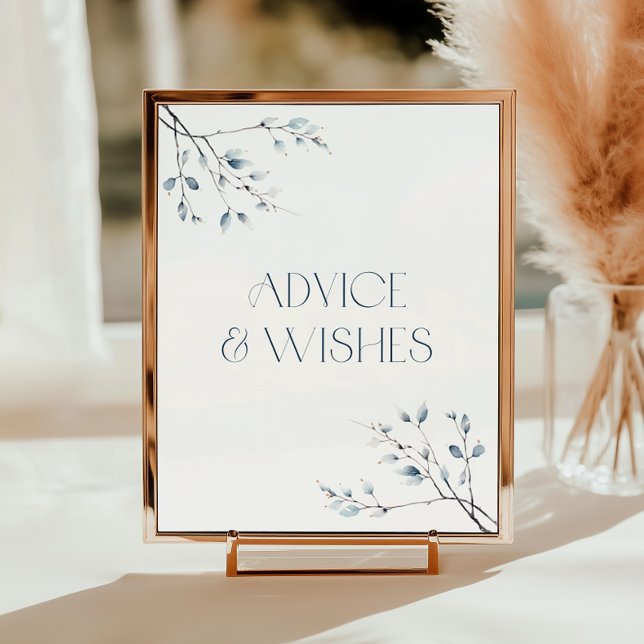 Póster Floral Blue Winter Botanical Advice and Wiers (Subido por el creador)